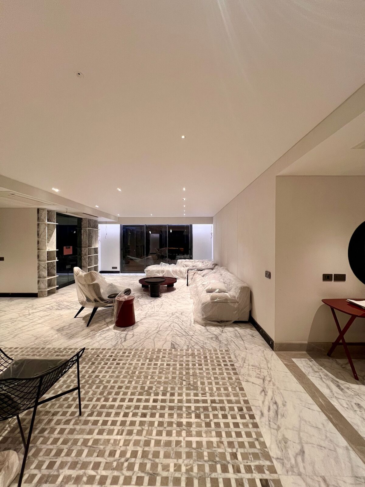 Emberlynn living area, alternate angle, mid fit-out